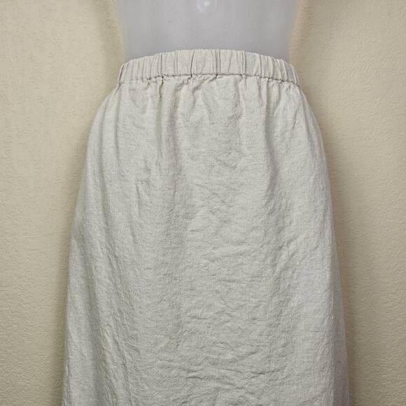 VTG Napa Valley Linen Blend Maxi Skirt Beaded Embroidered Womens 24W Lagenlook - Picture 3 of 16